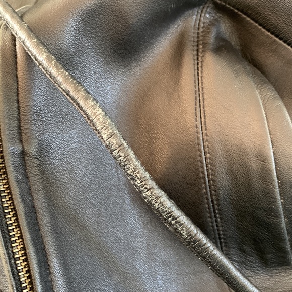 Vintage? JLC New York Outerwear Black Leather Wrap Tie Jacket Large L Y2K - Picture 13 of 13